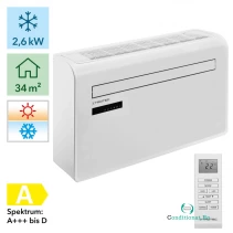 Aer conditionat de perete Smart TROTEC PAC-W 2600 SH Capacitate 9000 Btu WiFi Timer Swing Sleep