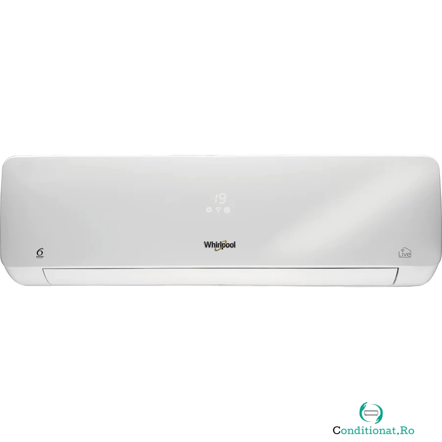 Whirlpool Aparat de aer conditionat Whirlpool SPIW312A2WF, 12000 BTU, Clasa A++, Functie incalzire, Control Wi-Fi, 6Th Sense, Filtru HEPA + Catechin, Control umiditate, R32 la 1,838.99 lei ron